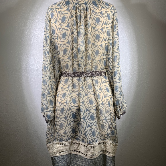 4 Love and Liberty by Johnny Was Art Deco Front Tie Kaftan tunic Dress M NWT - Picture 3 of 8